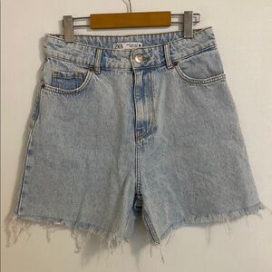 Zara denim cutoffs